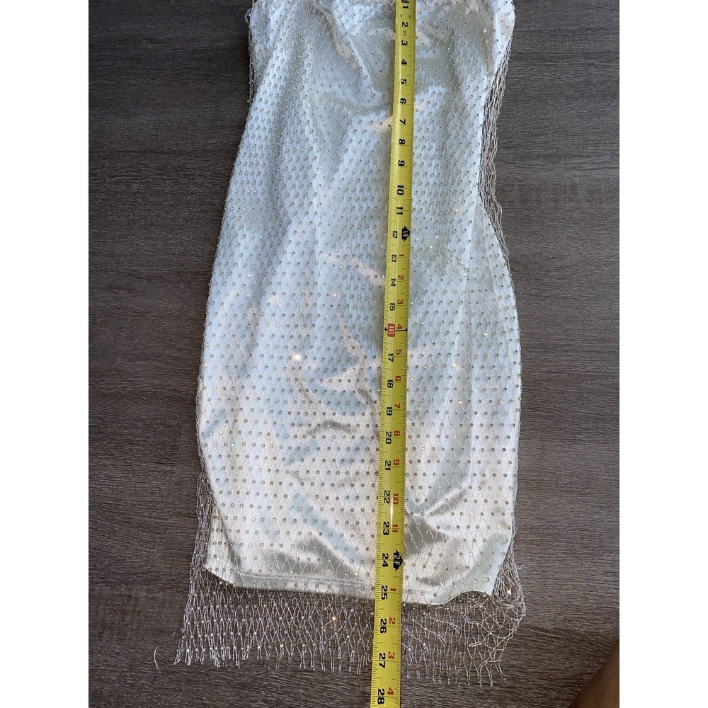 No Brand Spaghetti Strap Embellished Mini Bachelorette Dress Size Medium 1323 - Picture 6 of 7